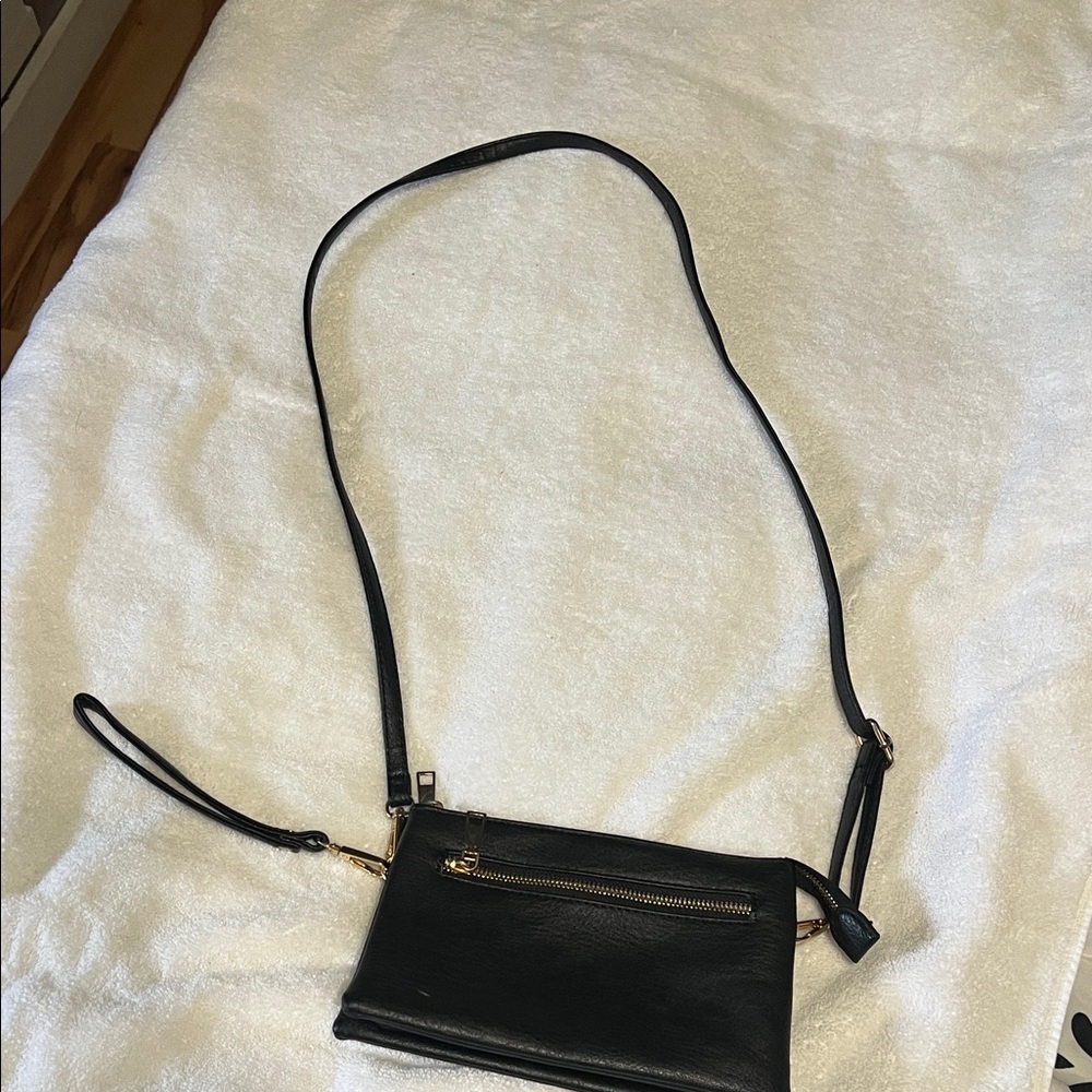 Black Leather Crossbody Bag
